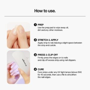 Ohora Semi-Cured Gel Nail Kit, Cream Rose, 30 Count - Image 4