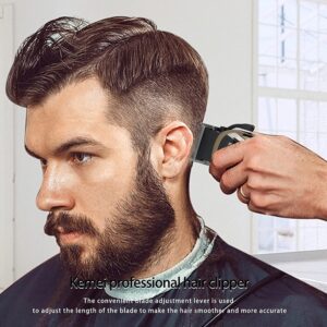 KEMEI Cordless Hair Clippers for Men with LED Display Hair Cut Grooming Kit Trimmer Machine, KM-1990 - Image 7