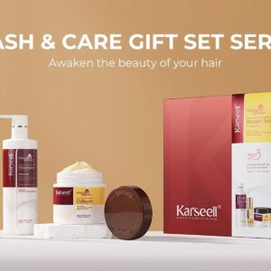 Karseell Collagen Hair Treatment Deep Repair Conditioning, Hair mask Shampoo and Argan Oil Set for Dry Damaged Hair All Hair Types 16.9floz + 16.9floz + 1.69floz - Image 7