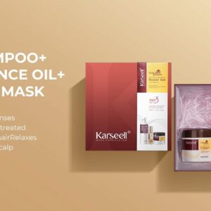 Karseell Collagen Hair Treatment Deep Repair Conditioning, Hair mask Shampoo and Argan Oil Set for Dry Damaged Hair All Hair Types 16.9floz + 16.9floz + 1.69floz - Image 8