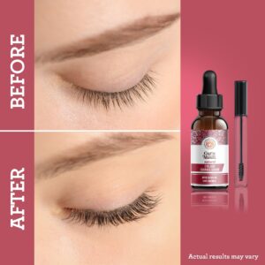 GuruNanda Natural Eyelash Enhance Serum with Dropper & Brush - 2 oz - Image 7