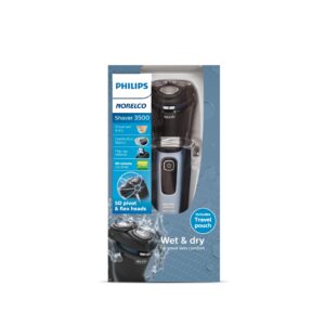 Philips Norelco Shaver 3500, Rechargeable Wet & Dry Electric Shaver with Pop-Up Trimmer and Storage Pouch, S3212/82 - Image 7
