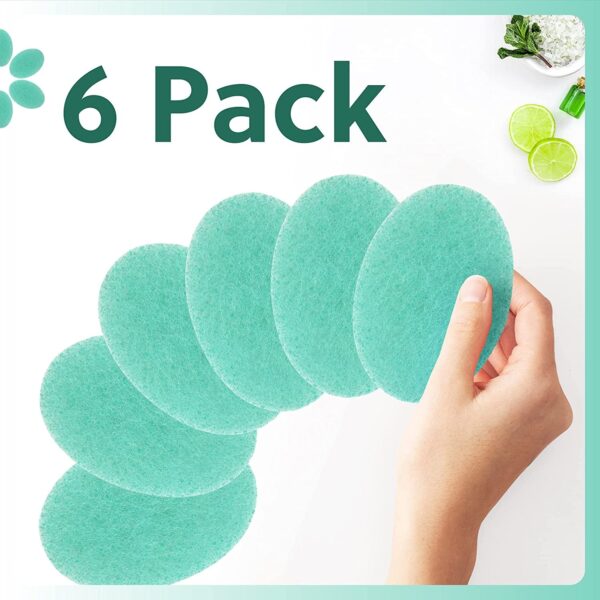 Impresa 6-Pack Double Sided Body Sponge – Buff Puff Style Exfoliating Pads