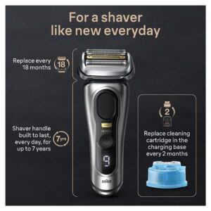 Braun Series 9 PRO+ Electric Shaver, 6in1 SmartCare Center & PowerCase, 9577cc Silver - Image 7