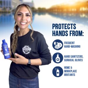 Gloves In A Bottle Shielding Lotion (One- 2 fl oz-60 ml & One - 8 fl oz-240 ml) With Pump Great for Dry Itchy Skin! Grease-less and Fragrance Free! - Image 6