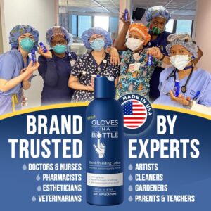Gloves In A Bottle Shielding Lotion (One- 2 fl oz-60 ml & One - 8 fl oz-240 ml) With Pump Great for Dry Itchy Skin! Grease-less and Fragrance Free! - Image 7