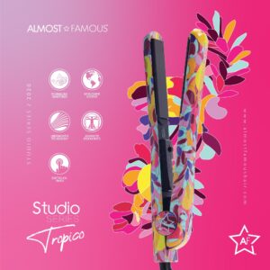 Almost Famous - 1.25 inch Tropico Studio Flat Iron with Waterprint Design - Waikiki - Image 10