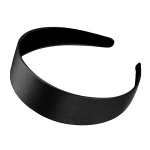Vocoste Hair Headband Wide Satin Headband for Women Girl Black 1.57" Wide Headband - Image 1