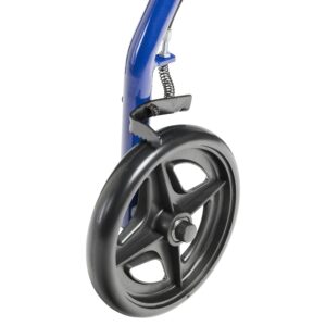 Drive Medical Aluminum Rollator Rolling Walker with Fold Up and Removable Back Support and Padded Seat, Blue - Image 9