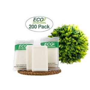 Eco Amenities Bar Soap Bulk - 200 Pack, 0.5 oz Travel Size Soap Bars - Individually Wrapped Hotel Soap - Great for Vacation Rental and Airbnb Toiletries or Hygiene Kits Supplies - Image 3