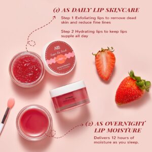 ANAiRUi Stunning Color Hydrating Frost Lip Sleeping Masks with Vitamin C, Strawberries - Image 5
