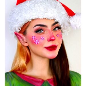 Graftobian Elf Ear Complete Makeup Kit - Elf Ears with Spirit Gum Adhesive and Skin Tone Makeup - for Cosplay, Halloween Costumes, & Theater - Full Color Instructions - Image 4