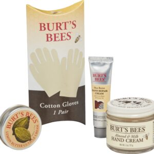 Burt's Bees Hand Repair Gift Set, 3 Hand Creams plus Gloves Almond Milk Hand Cream, Lemon Butter Cuticle Cream, Shea Butter Hand Repair Cream - Image 7