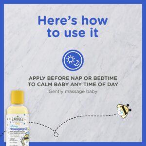 Zarbee's Baby Calming Massage Oil, Lavender & Chamomile, 4 fl oz - Image 5