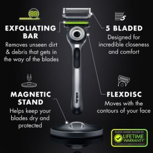 Gillette Labs with Exfoliating Bar Men's Razor - 1 Handle, 3 Blade Refills and Travel Case - Image 3