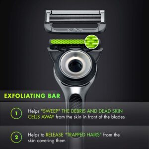 Gillette Labs with Exfoliating Bar Men's Razor - 1 Handle, 3 Blade Refills and Travel Case - Image 4