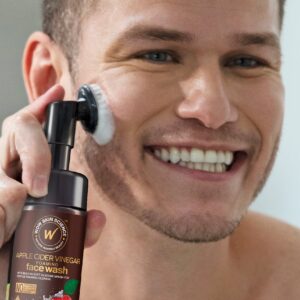 WOW Skin Science Apple Cider Vinegar Foam Exfoliating Face Wash & Brush 5.07 oz - Image 6