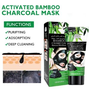 Blackhead Remover Mask, Activated Charcoal Peel-off Mask, Facial Mask Purifying and Deep Cleansing for All Skin Types, 120ML/8.9 OZ - Image 4