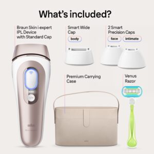 Braun IPL Skin I·expert, at Home Hair Removal, with Free App, Vanity Case, Venus Razor, 4 Smart Heads, Alternative for Laser Hair Removal, PL7387 - Image 7