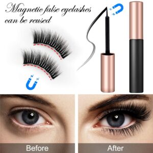 Magnetic Eyelashes Kit - 10 Pairs with Eyeliner, Natural Look, Reusable False Lashes, Tweezers - Image 4