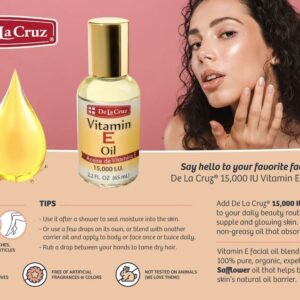 De La Cruz 15,000 Iu Vitamin E Oil 2.2 Fl Oz / Bottled In Usa (2 Bottles) - Image 3