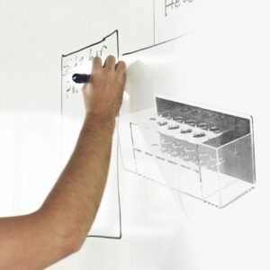 Magnetic Pen Holder Office Clear Makers Rack Makeup Brush Organizer - Image 4