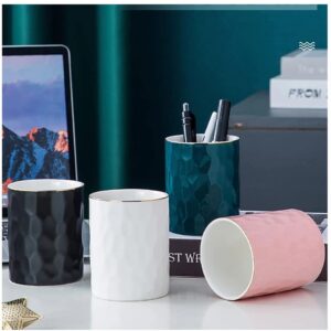 Ceramic Pen Holder Stand Cup Pencil Holder Organizer Makeup Brush Holders For... - Image 5
