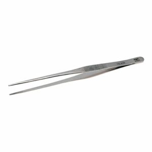 Aven 18426 Straight Utility Tweezer, Stainless Steel, 7" - Image 1