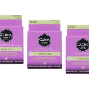 Cutex Swipe & Go Nail Polish Remover Pads, 10 Count - Pack Of 3 - Image 1