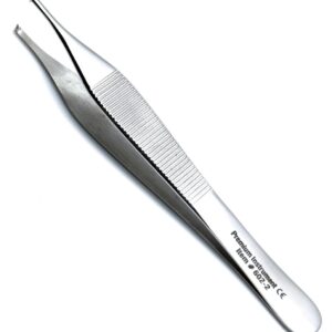 3× Premium 1X2 Rat Tooth Kocher Tweezer Adson 12Cm Dressing Forceps Steel Pliers - Image 3