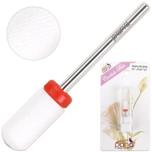 Pana 3/32" Shank Size - Ceramic White Smooth Top Large Barrel Bit Nail Drill (F) - Image 1