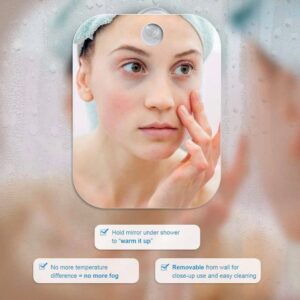 Shower Mirror Fogless For Shaving,Perfect For Shaving& Makeup,Fog Shower Mirror - Image 4