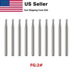 Crisp – 10Pcs Dental Carbide Steel Burs Drills For High Speed Handpiece Dentist Fg Bur 2