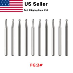 Crisp – 10Pcs Dental Carbide Steel Burs Drills For High Speed Handpiece Dentist Fg Bur 2