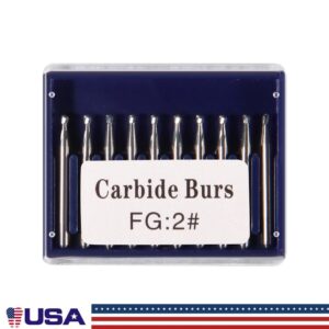 Crisp – 10Pcs Dental Carbide Steel Burs Drills For High Speed Handpiece Dentist Fg Bur 2