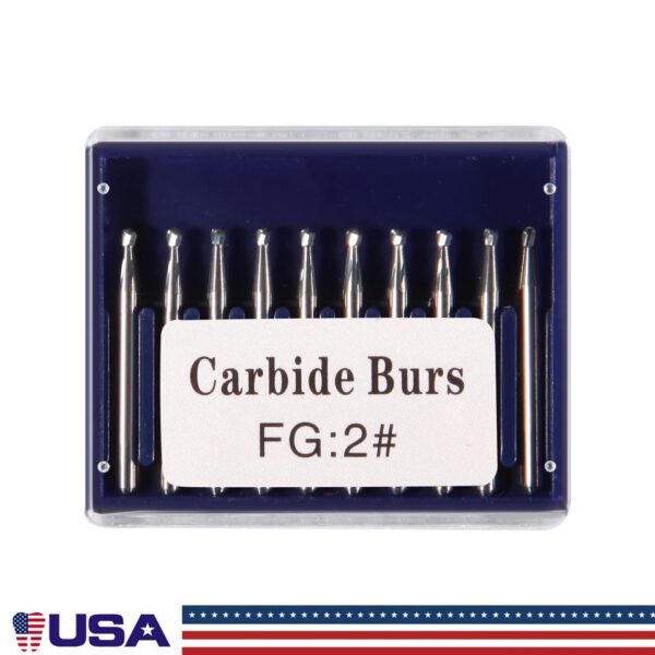 Crisp – 10Pcs Dental Carbide Steel Burs Drills For High Speed Handpiece Dentist Fg Bur 2