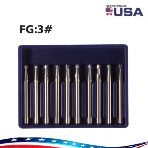 Crisp – Fg 3 Dental Round Carbide Steel Drills Burs Fg Bur For High Speed Handpiece