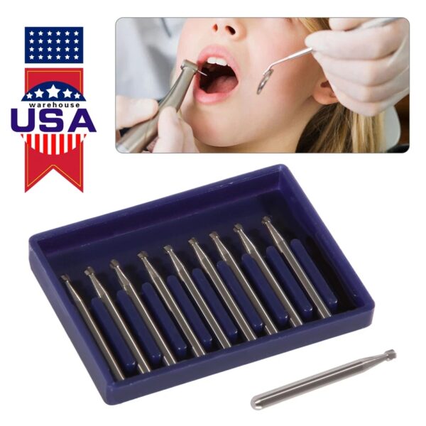 Crisp – Fg 3 Dental Round Carbide Steel Drills Burs Fg Bur For High Speed Handpiece