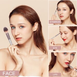 Huauoo Makeup Brush Set 20 Pcs, Foundation Powder Concealers Eye Shadows Blush Makeup Brushes
