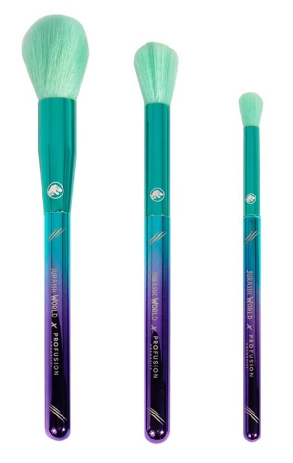 Profusion Cosmetics Jurassic World Slash. Soar. Roar! 3 PC Face & Eye Brush Set