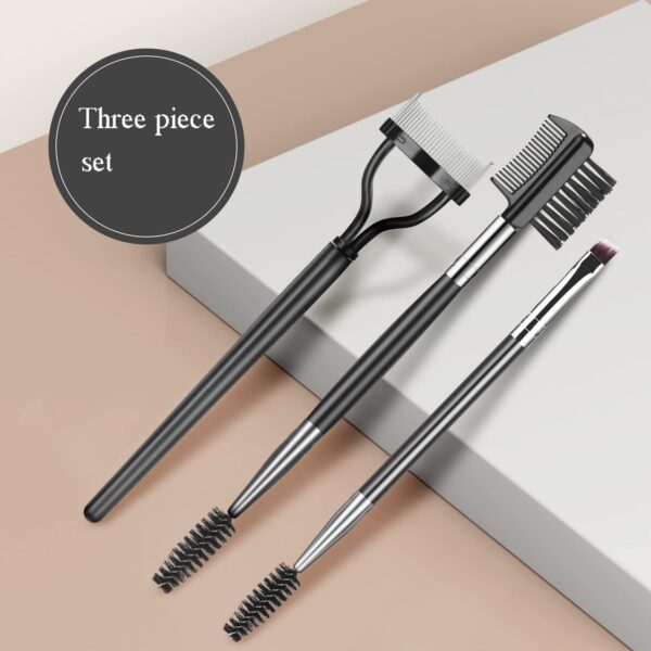 Emlimny Eyebrow Brush Eyelash Separator Brow Comb & Lash Spoolie Professional Eye Makeup Tools (3 Pieces Set)