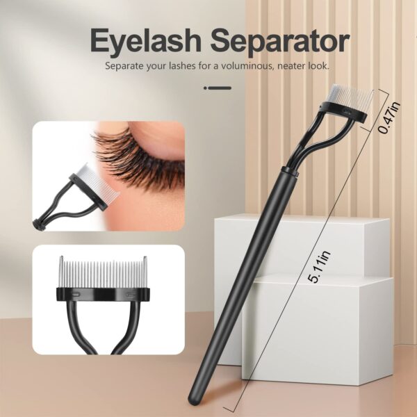 Emlimny Eyebrow Brush Eyelash Separator Brow Comb & Lash Spoolie Professional Eye Makeup Tools (3 Pieces Set)
