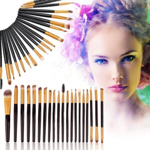 Makeup Brushes Set 20 PCS, Eyeliner Eyeshadow Blending Brush, Wool MakeUp Brush Set ,Powder Face Foundation Eyeshadow Eyeliner Lip Cosmetic Brushes