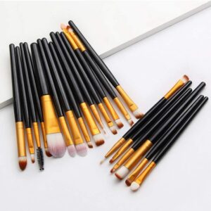 Makeup Brushes Set 20 PCS, Eyeliner Eyeshadow Blending Brush, Wool MakeUp Brush Set ,Powder Face Foundation Eyeshadow Eyeliner Lip Cosmetic Brushes