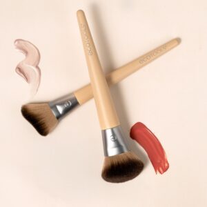 EcoTools Blush + Highlight Brush Duo, Face Makeup Brushes, 2 Piece Set