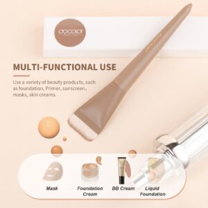 DOCOLOR Flat Top Foundation Brush - 1.2" Professional Kabuki Brush for Streak-Free Liquid, Cream & Powder - Khaki - Image 4