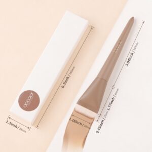 DOCOLOR Flat Top Foundation Brush - 1.2" Professional Kabuki Brush for Streak-Free Liquid, Cream & Powder - Khaki - Image 8