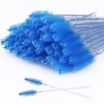 Disposable Mascara Wands 50Pcs Eyelash Brush Blue Crystal Lash Spoolies