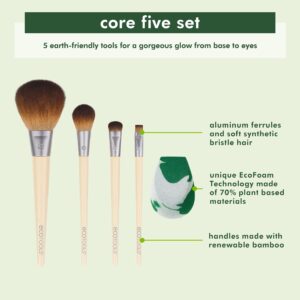 EcoTools Core Five Makeup Brush and Makeup Sponge Kit, 5 Piece Set - Image 3