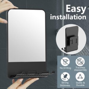 FUNTOUCH Anti-Fog Shaving Mirror, Fogless Bathroom Shower Mirror with Handheld Option for Men and Women, Hanging Shower Mirror - Image 3